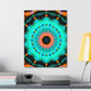 Cosmic Chroma Maze. Trippy Infinity Patterns Art Canvas