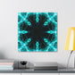 Vortexed Neon Nebula Splatter. Trippy Infinity Patterns Art Canvas