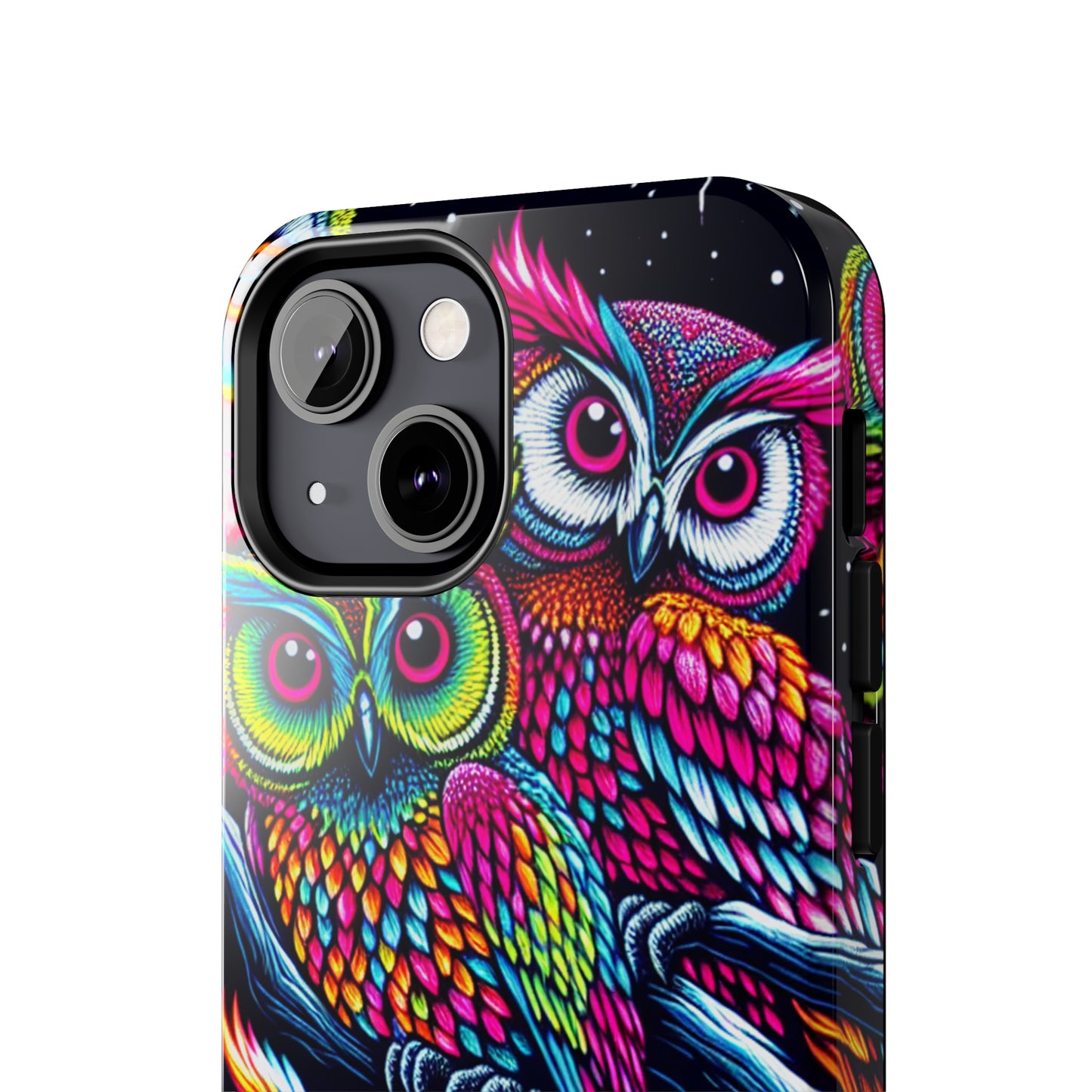 "Neon Nocturne" NEON Owls Tough Phone Case