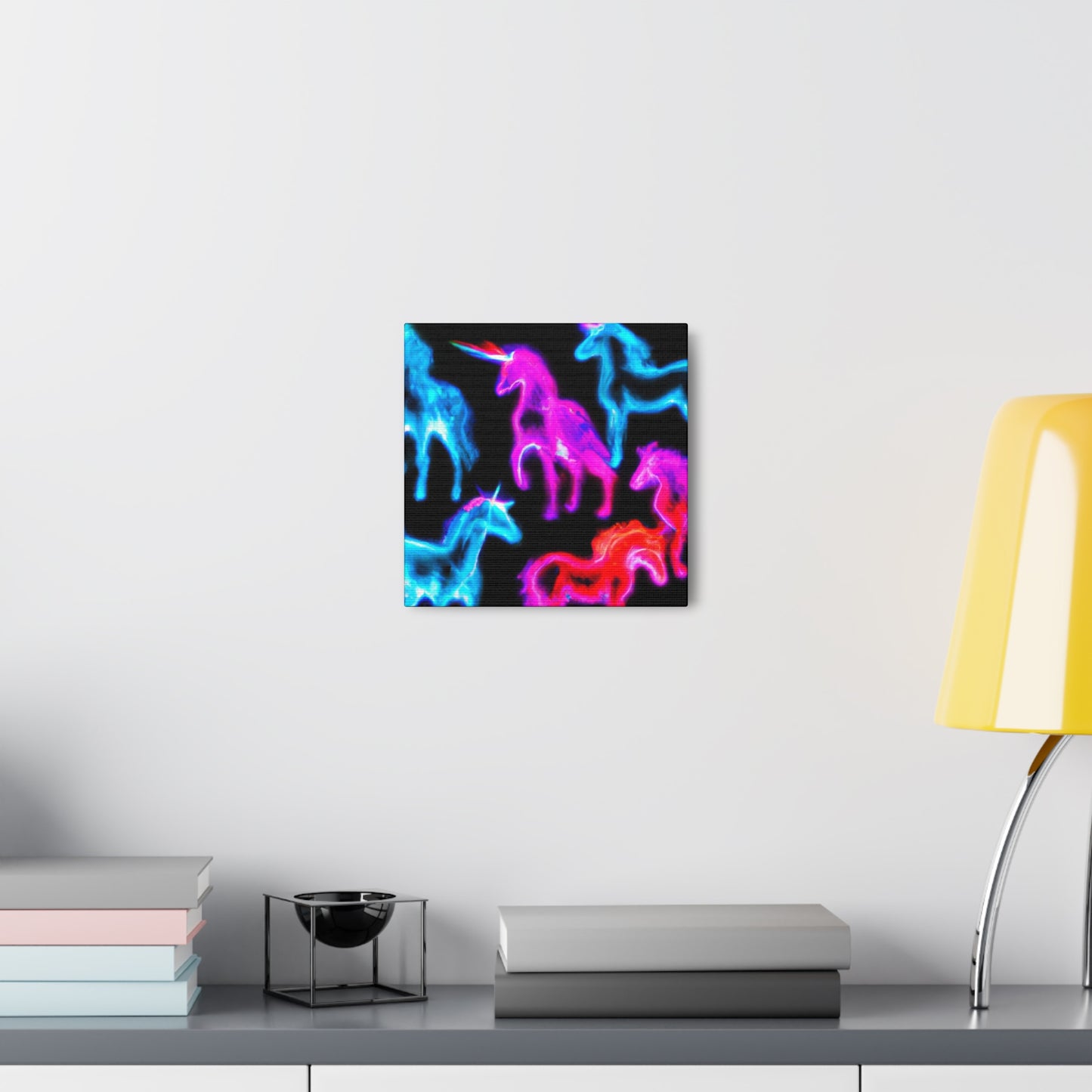Neon Unicorn Fantasia NEON Unicorns Art Canvas