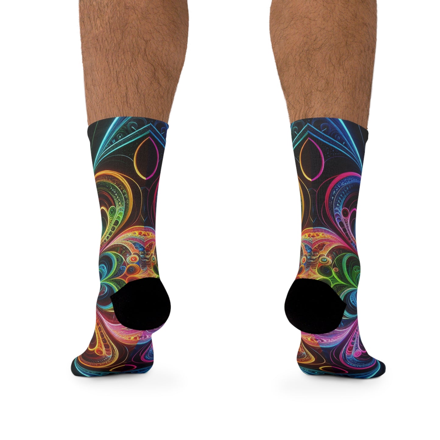 TDB Neon Infinitely Vibrant Trippy Recycled Poly Socks