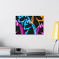 "Neon Unicorns at Dusk" NEON Unicorns Art Canvas