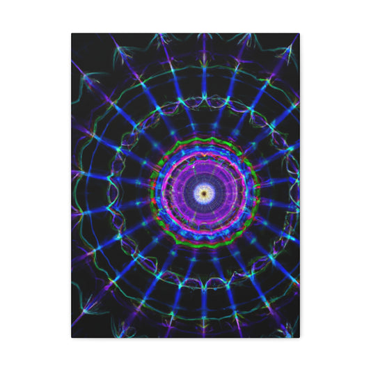 Neon Infinity Vortex. Trippy Infinity Patterns Art Canvas