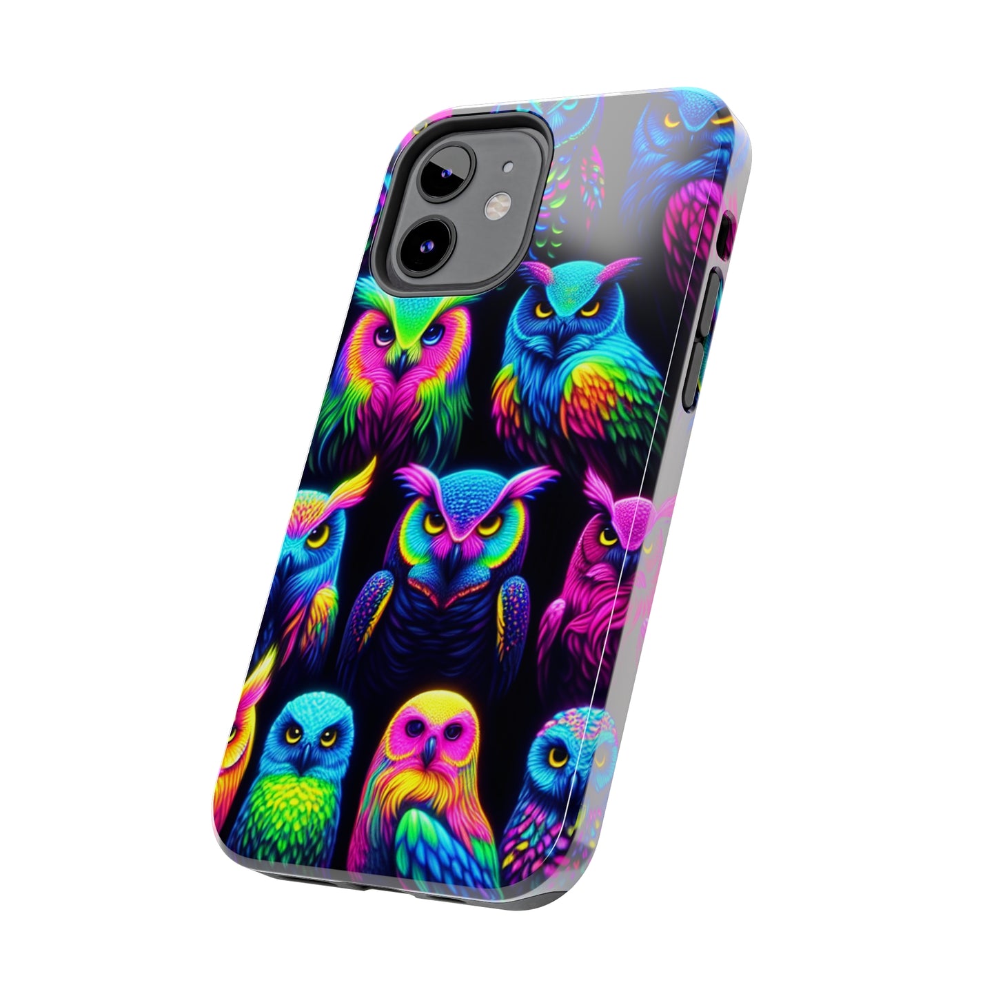 "Nocturnal Neon Glow" NEON Owls Tough Phone Case