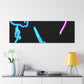 Vibrant Neon Fantasy NEON Unicorns Art Canvas