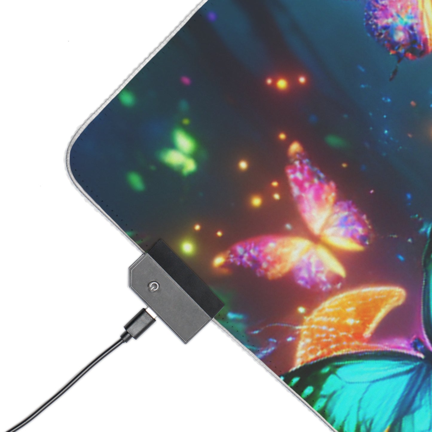 Luminous Neon Haze NEON Butterflies and Mushrooms LED Mousepad