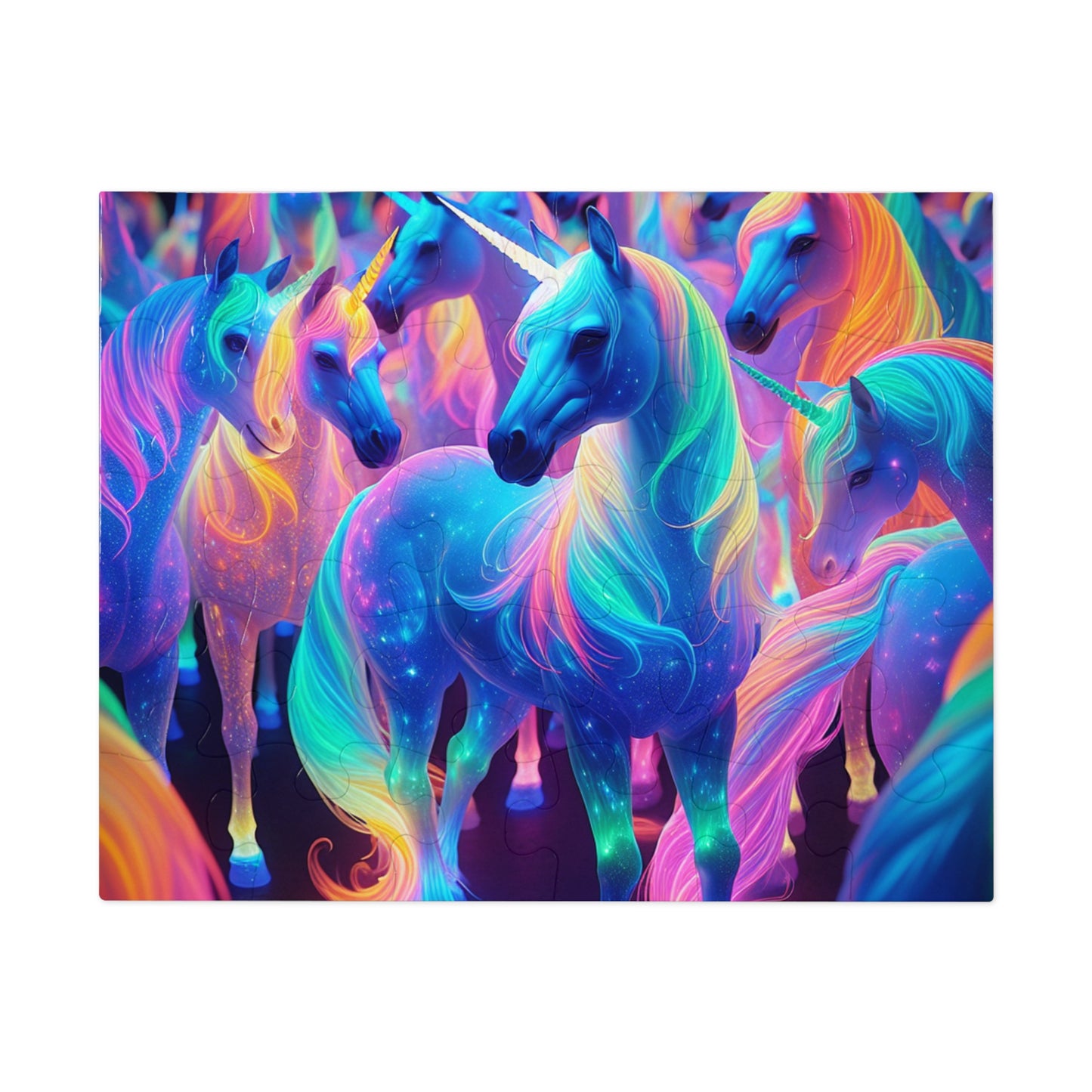 Neon UniClanz - Neon Unicorns Puzzle 30, 110, 252, and 1000 Pieces