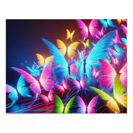 NeonButterflyFlock. - Neon Butterflies Puzzle30, 110, 252, and 1000 Pieces