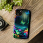 Neon Nocturne. Neon Butterflies and Mushrooms Premium Art Magsafe Magnet Tough IPhone 13 14 15 Pro Plus Max and Mini in Matte and Glossy Phone cases