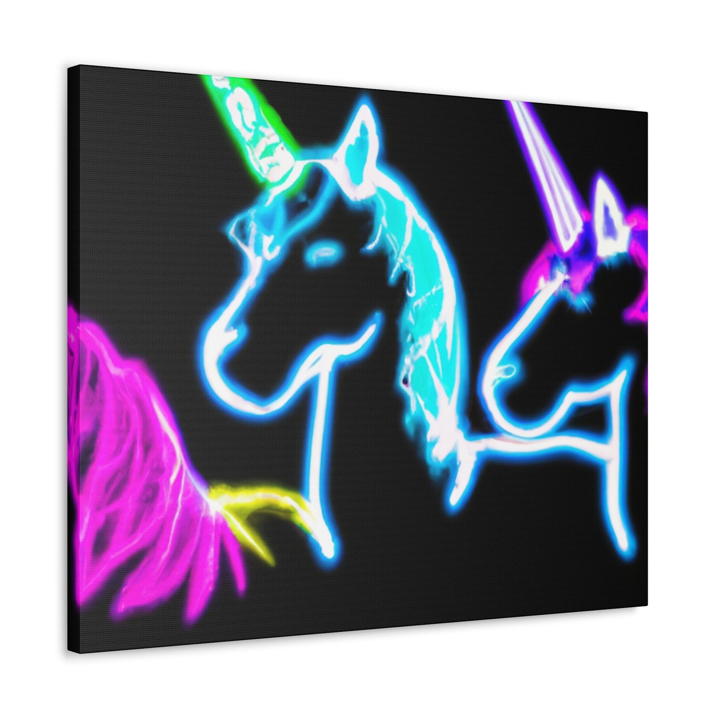 Neon Mystic Prismatic Unity NEON Unicorns Art Canvas