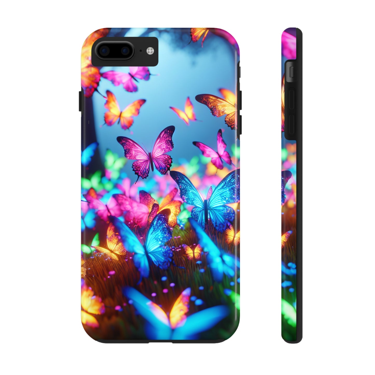 "Neon Butterflies Awakening" NEON Butterflies Tough Phone Case