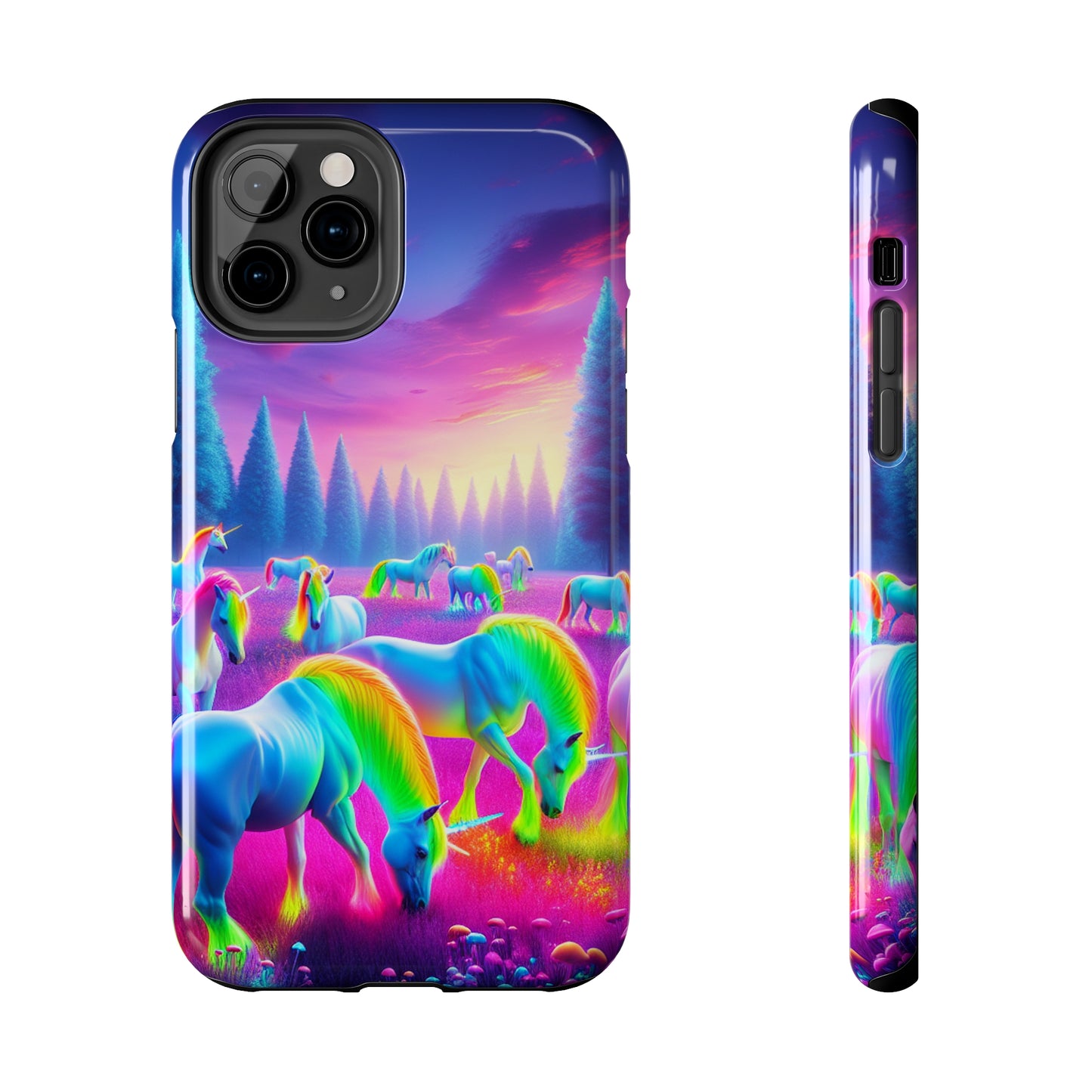 Neon Mystic Unicorns. NEON Unicorns Tough Phone Case