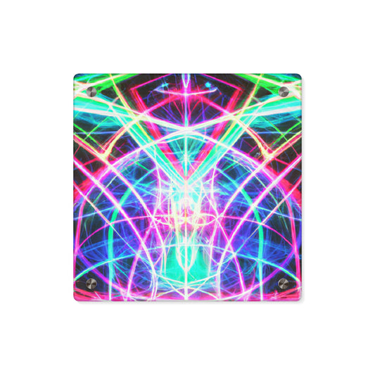 Cosmic Infinity Falls. Trippy Infinity Patterns Acrylic Art Panel