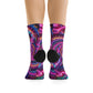 TDB Neon Infinity Galaxies. Trippy Recycled Poly Socks