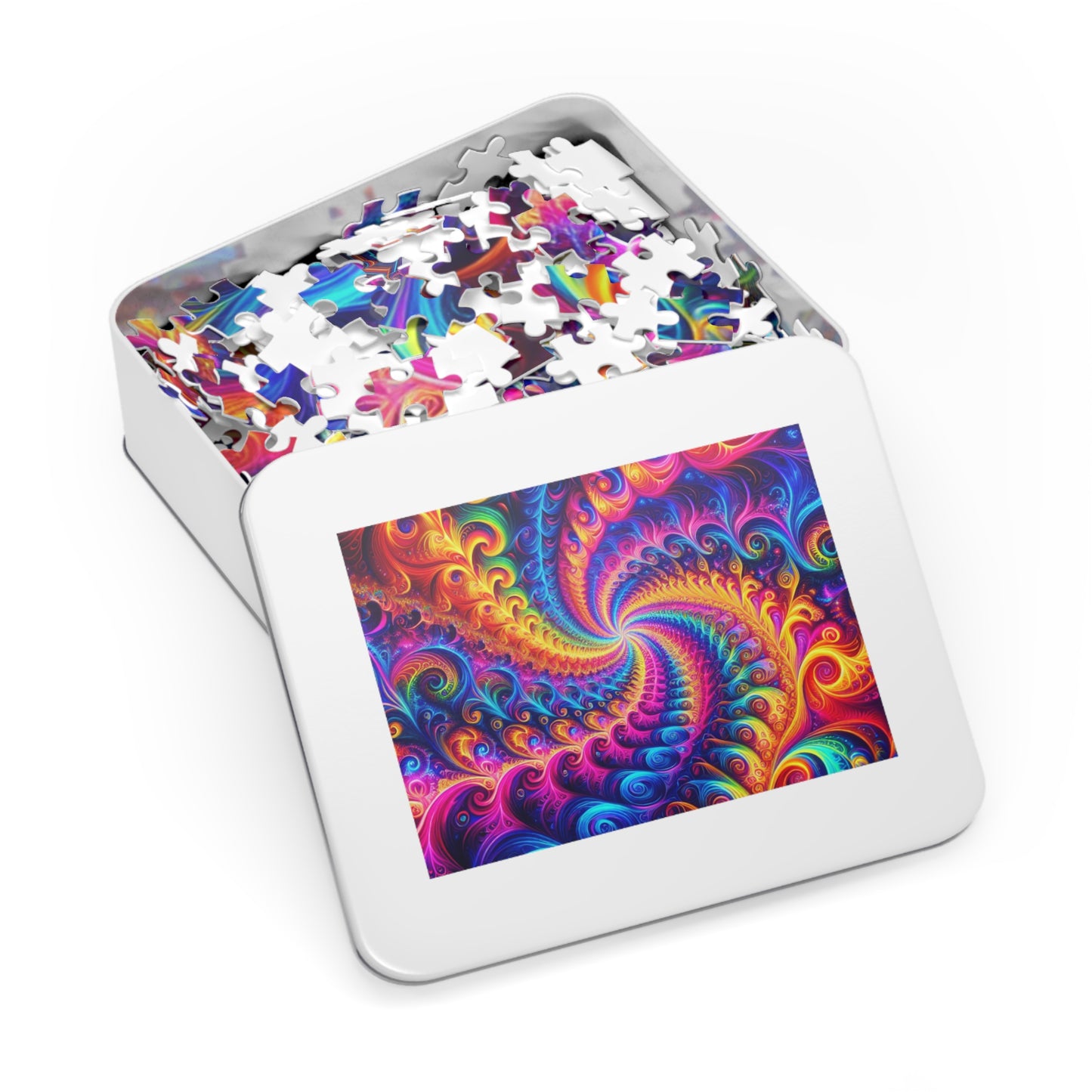 VibrantInfinityNeon. - Neon Trippy Infinity Patterns Puzzle 30, 110, 252, and 1000 Pieces