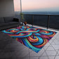 Interstellar Chromatopia. Infinity Patterns Outdoor Rug