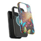 "Neon Butterfly Blooms" Neon Butterflies Premium Art Magsafe Magnet Tough IPhone 13 14 15 Pro Plus Max and Mini in Matte and Glossy Phone cases