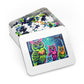 Vibrant Neon Owls - Neon Owls Puzzle 30, 110, 252, and 1000 Pieces