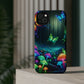 Neon Nocturne. Neon Butterflies and Mushrooms Premium Art Magsafe Magnet Tough IPhone 13 14 15 Pro Plus Max and Mini in Matte and Glossy Phone cases