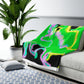 "Unicorn Discharge" - NEON Unicorns Art Sherpa Blanket