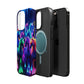 "Neon Fantasyland" Neon Unicorns Premium Art Magsafe Magnet Tough IPhone 13 14 15 Pro Plus Max and Mini in Matte and Glossy Phone cases