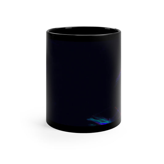 Vivid Trippy Neon Infinity Vortex Trippy Infninty Patterns 11oz Black Mug
