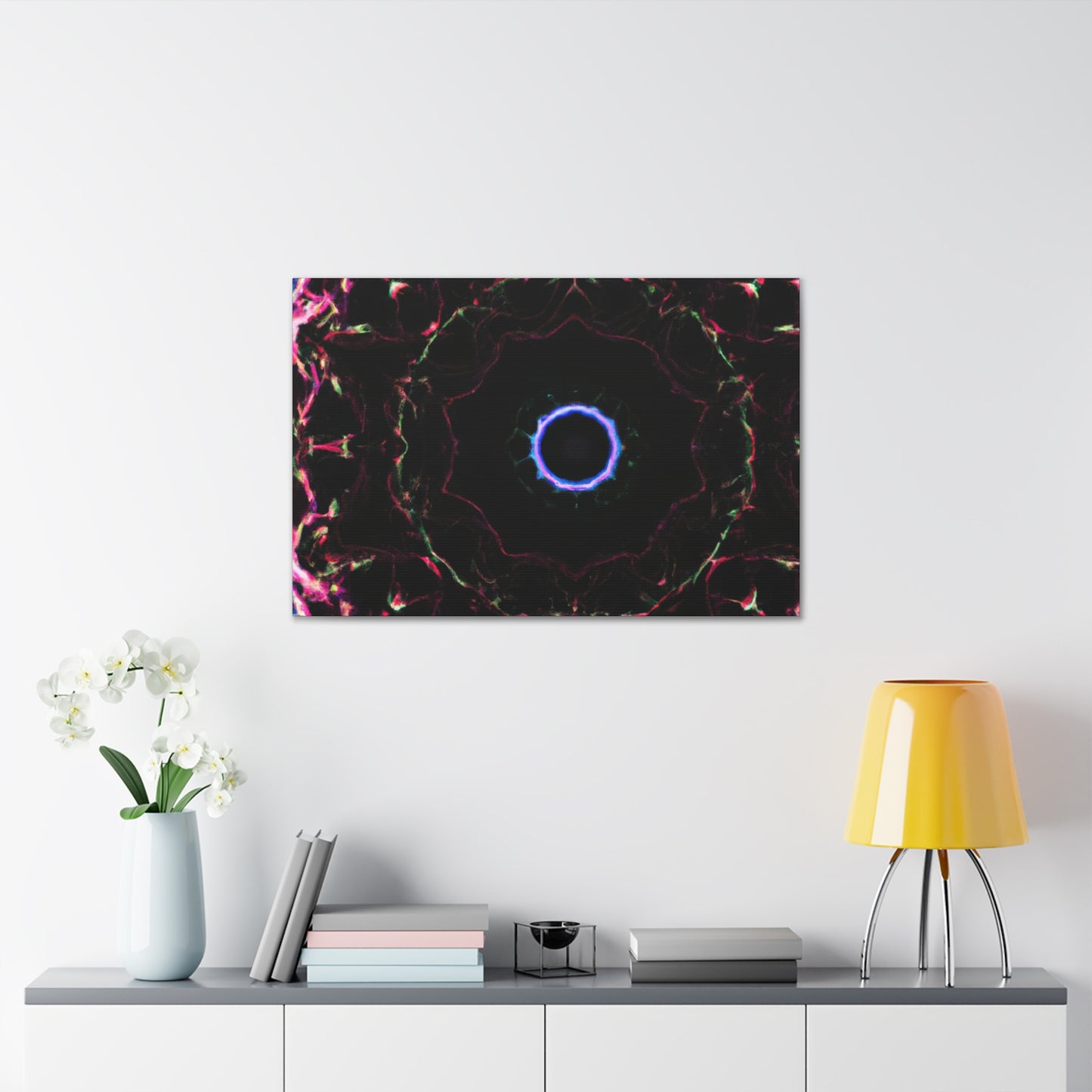 Vortex of Vibrancy Trippy Infinity Patterns Art Canvas