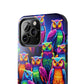 Neon Nocturne. NEON Owls Tough Phone Case