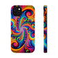 Trip-Infinite Radiance Neon Trippy Infinity Patterns Premium Art Magsafe Magnet Tough IPhone 13 14 15 Pro Plus Max and Mini in Matte and Glossy Phone cases