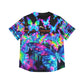 "Neon Paradise Flutter" Neon Butterflies Womans Jersey