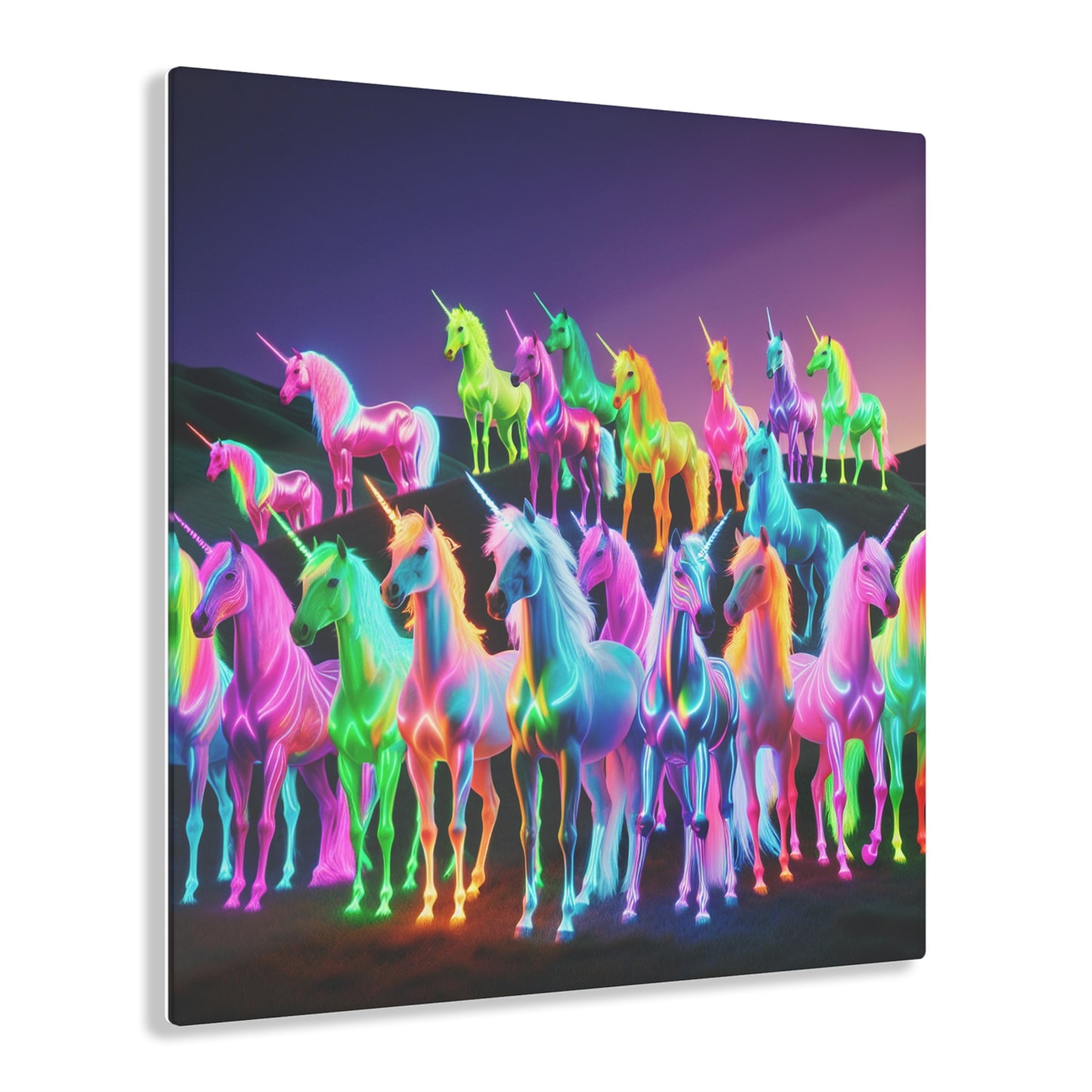 "Rainbow Fantasia" NEON Unocrons Art 1/4" Glossy Acrylic Art
