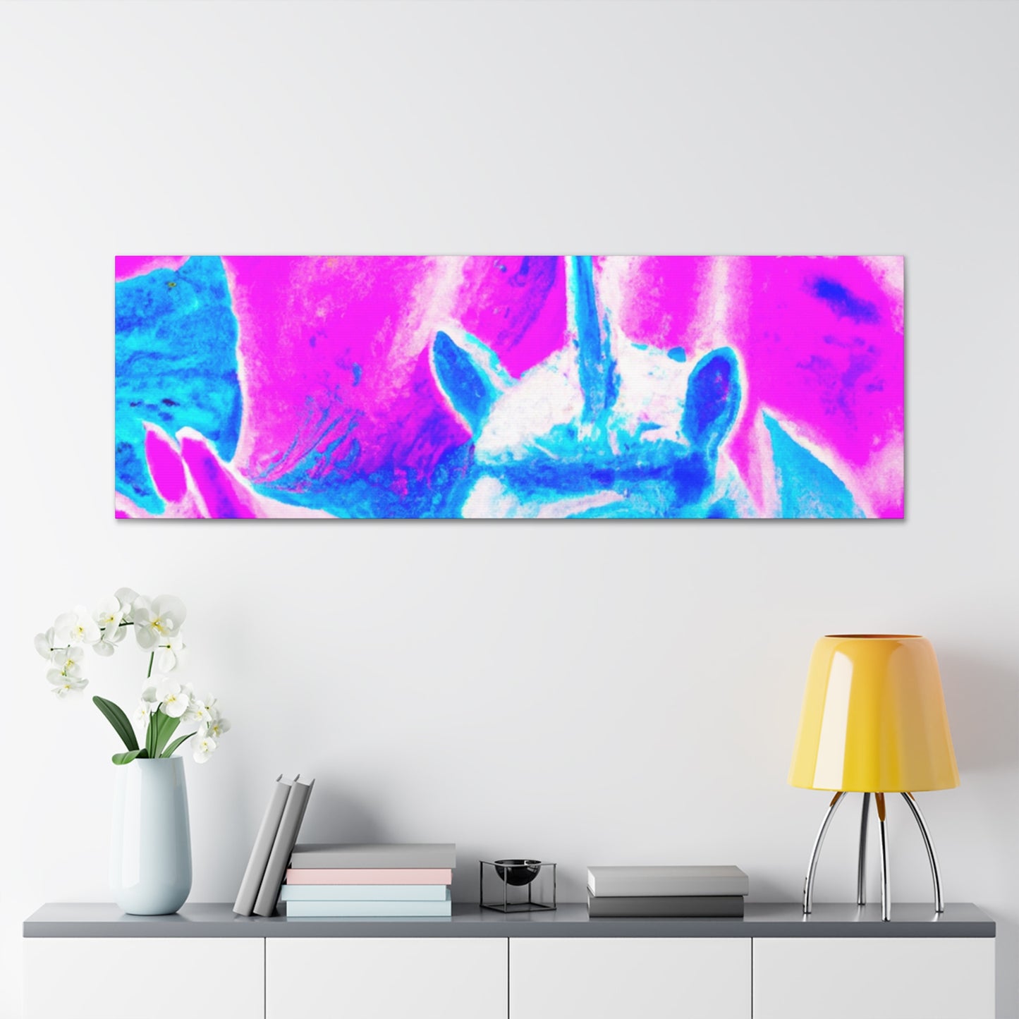 Neon Unicorn Dreamscape NEON Unicorns Art Canvas