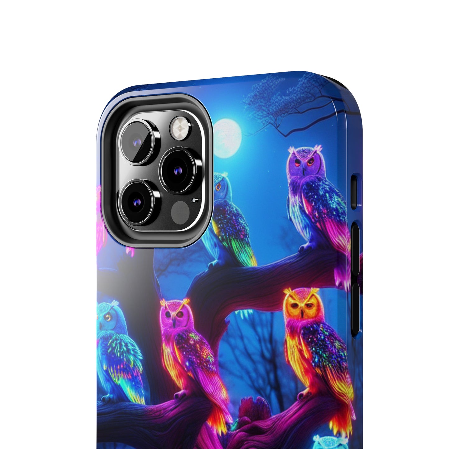 "Neon Nocturne" NEON Owls Tough Phone Case