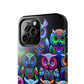 Neon Nocturnal Spectacle. NEON Owls Tough Phone Case