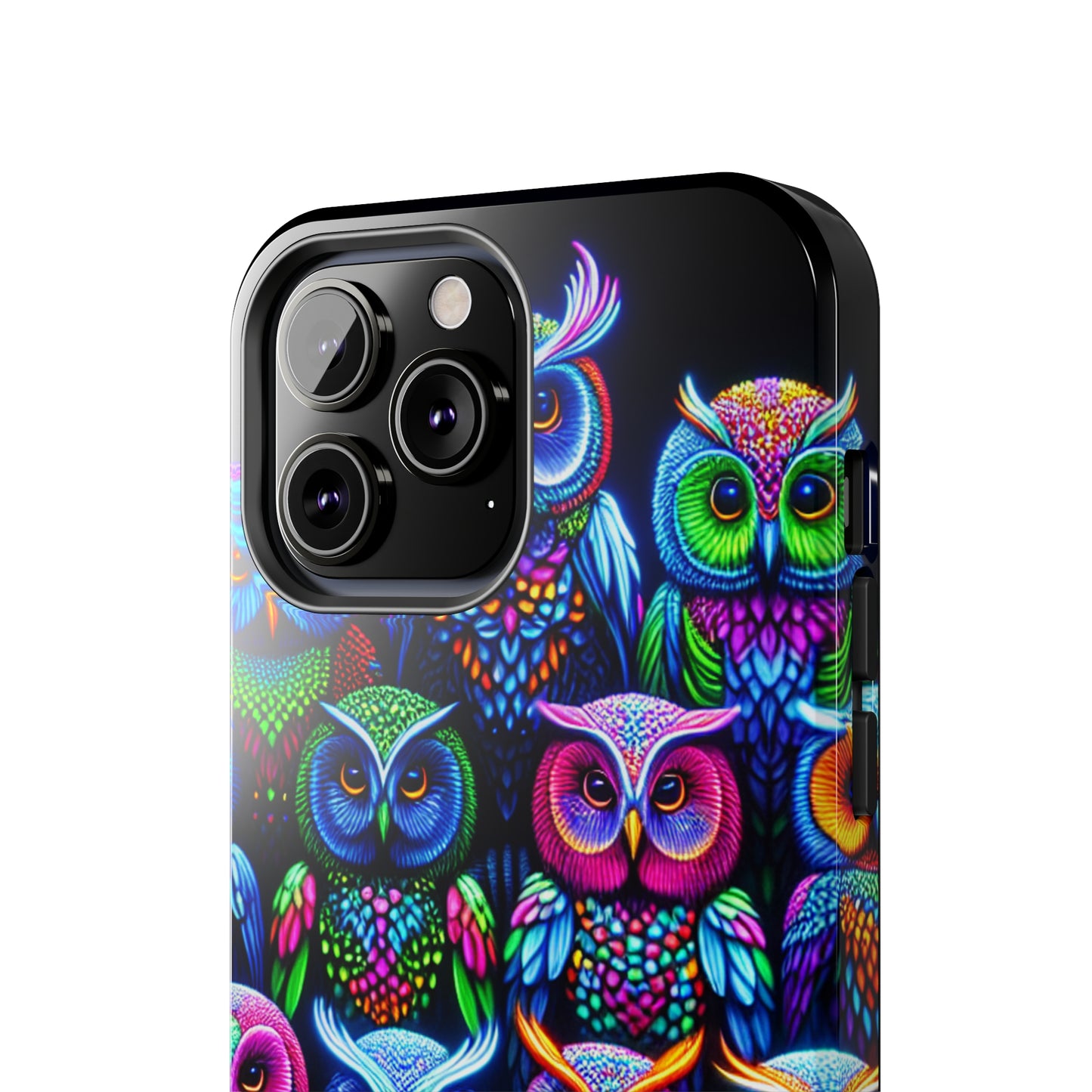 Neon Nocturnal Spectacle. NEON Owls Tough Phone Case