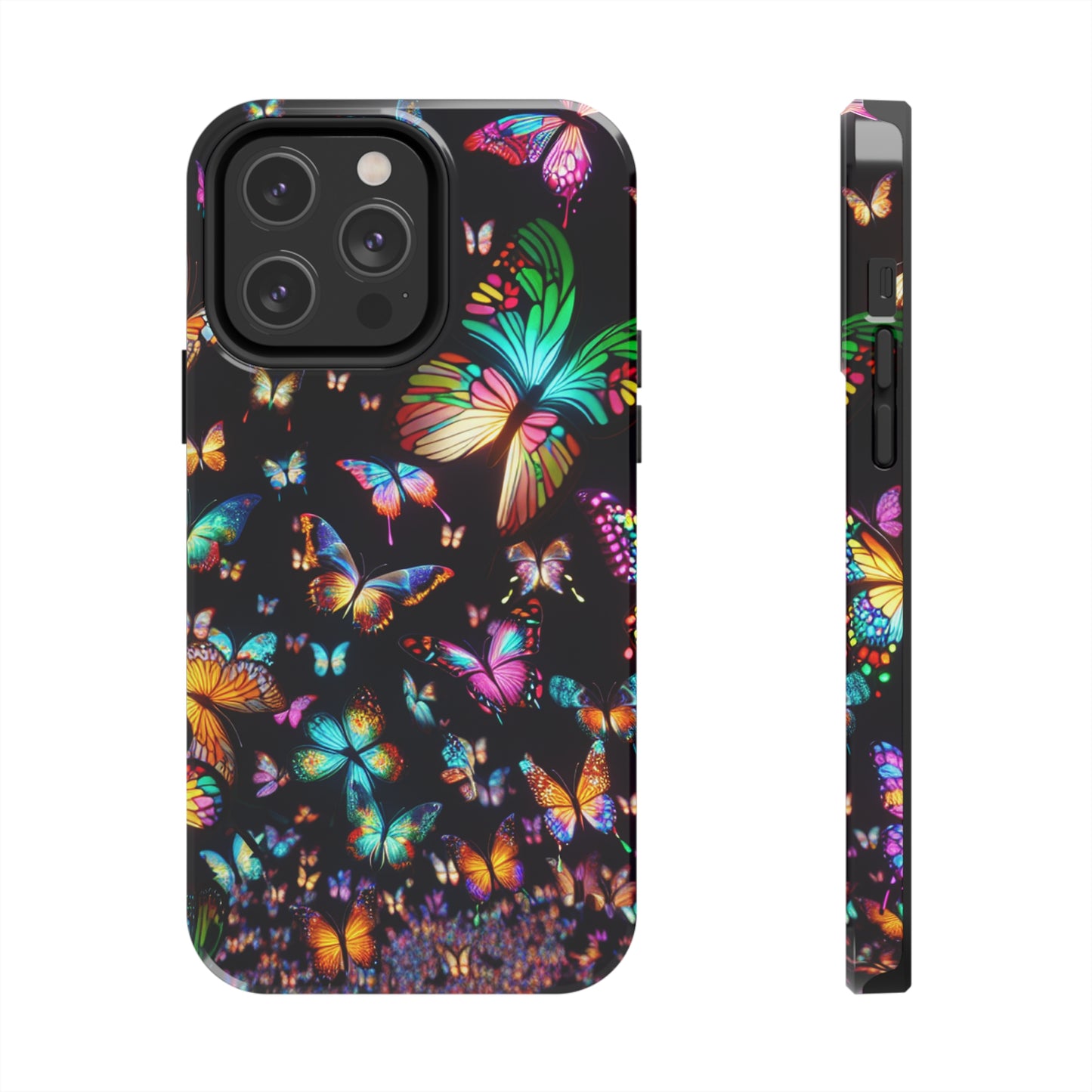 Neon Butterflies Dance NEON Butterflies Tough Phone Case Iphone 6 7 8 9 10 11 12 13 14 SE X XR XS Pro Max Mini Plus