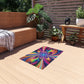 Cosmic Rainbow Infinity Spirograph. Infinity Patterns Outdoor Rug