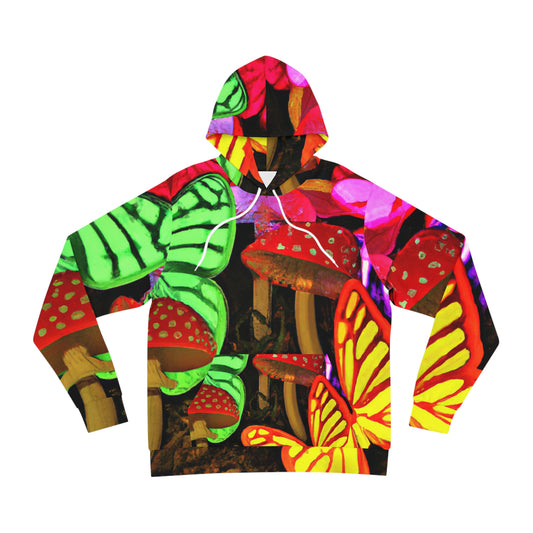 Neon Flytopia. - Butterflies & Mushrooms AOP Hoodie