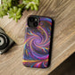 Vivid Psychedelic Cosmic Euphoria. Neon Trippy Infinity Patterns Premium Art Magsafe Magnet Tough IPhone 13 14 15 Pro Plus Max and Mini in Matte and Glossy Phone cases