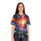 "Neon Flutterby Flurry" Neon Butterflies Womans Jersey