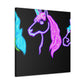 Neon Unicornscape. NEON Unicorns Art Canvas