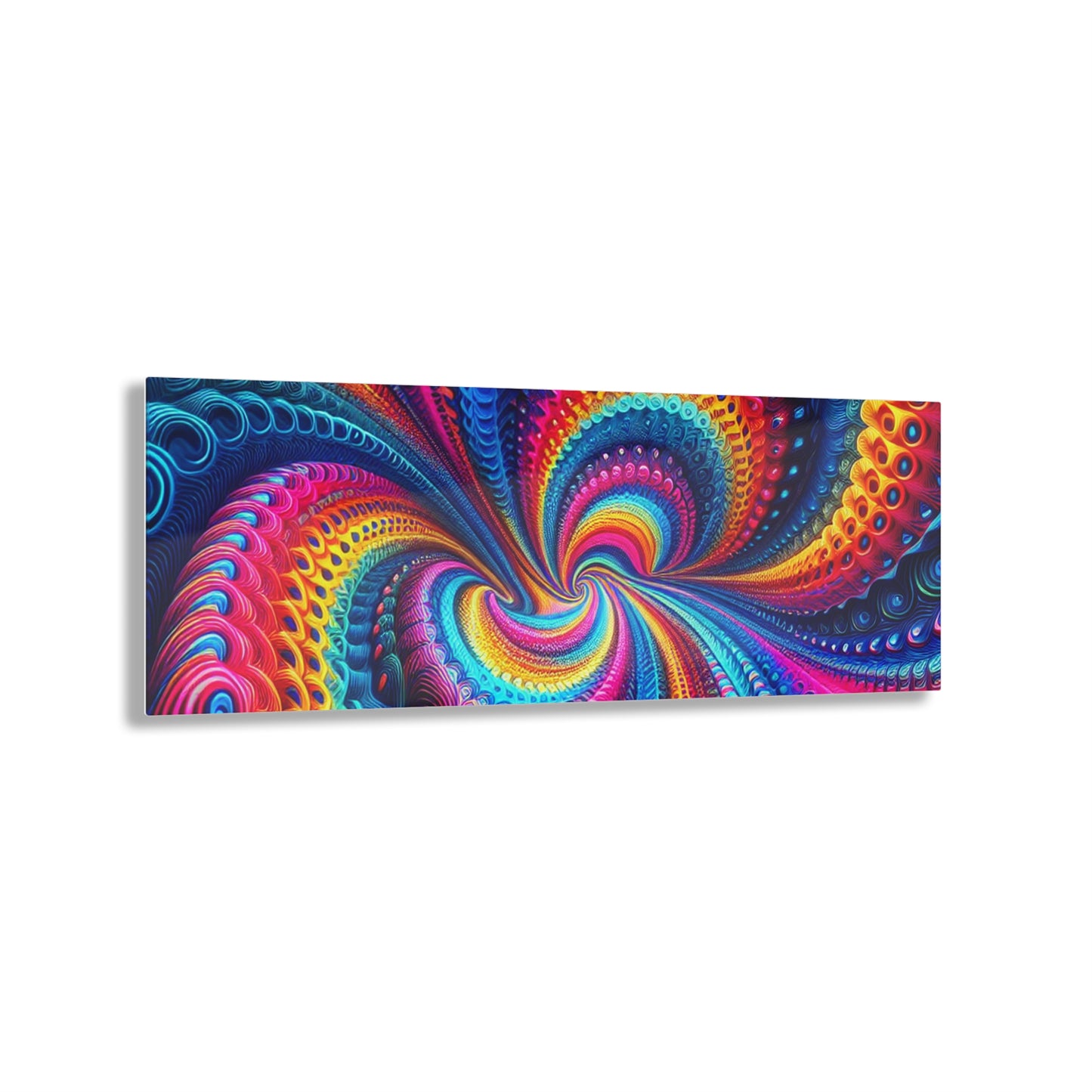 Aurora Fluxion. Trippy infity Pattern 1/4" Glossy Acrylic Art