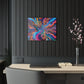 Vivacious Vortex of Neon Infinity. Trippy infity Pattern 1/4" Glossy Acrylic Art