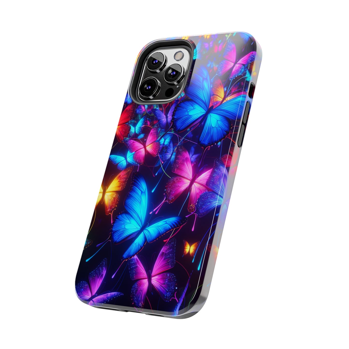 'Metamorphic Brilliance' NEON Butterflies Tough Phone Case