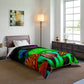 Neon Fantasia. Butterflies & Mushrooms Comforter Blanket