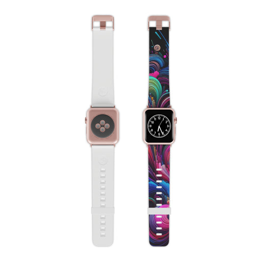 "Neon Synthesis" - Trippy Infinity Patterns Iwatch Band