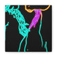 "Neon Splendour of Unicorns" NEON Unicorns Art Canvas