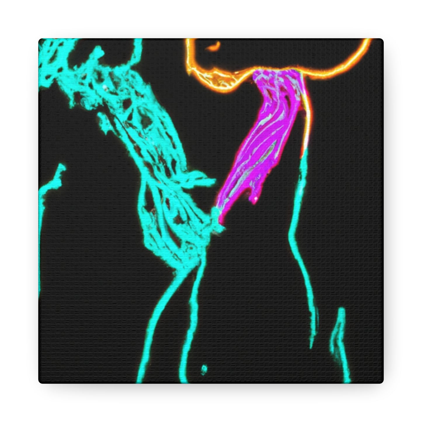 "Neon Splendour of Unicorns" NEON Unicorns Art Canvas