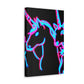 Vibrant Neon Dreamscape NEON Unicorns Art Canvas