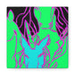 "Fantasy of Neon Lights" NEON Unicorns Art Canvas